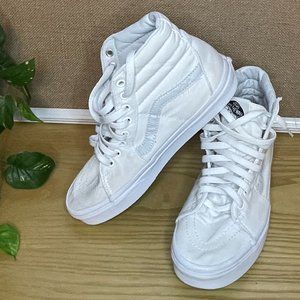 Vans SK8-HI Skateboard 500714 White High Top Shoes Unisex Mens 7 Womens 8.5